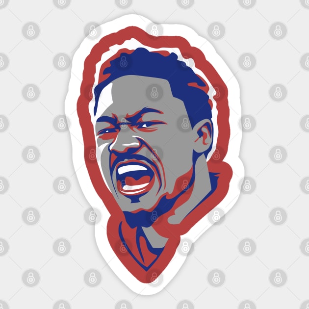 Stefon Diggs Portrait Buffalo Bills Sticker by Carl Cordes